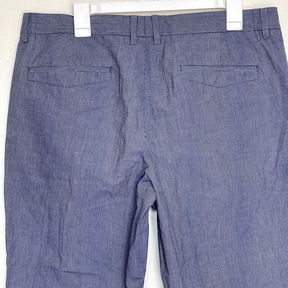 Armani Exchange Mens Pants Size 36 Striped Railroad Pockets Blue Dress Straight - Picture 4 of 14